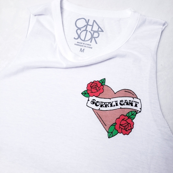 Chaser Sorry I Can't Tank sz M - Picture 2 of 6